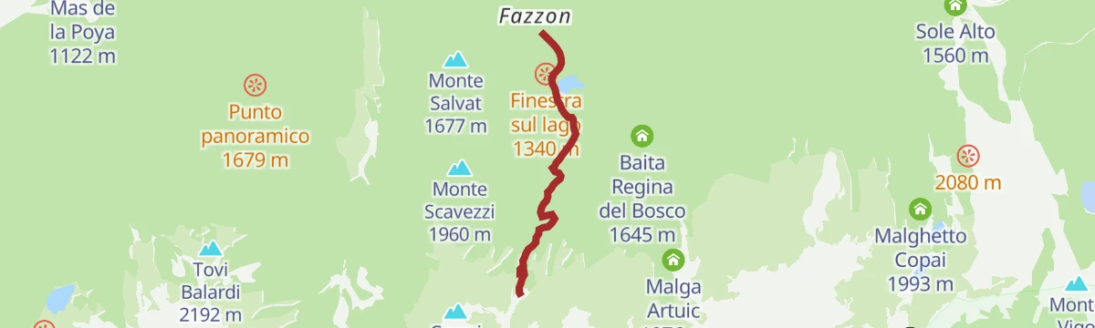 Route map: Bivacco Malga Baselga
